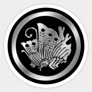 Taira Clan Kamon Silver Chrome Sticker